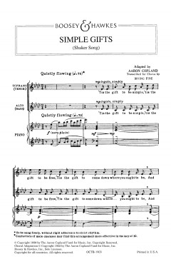 Simple Gifts (two-part chorus and piano) - Digital Sheet Music